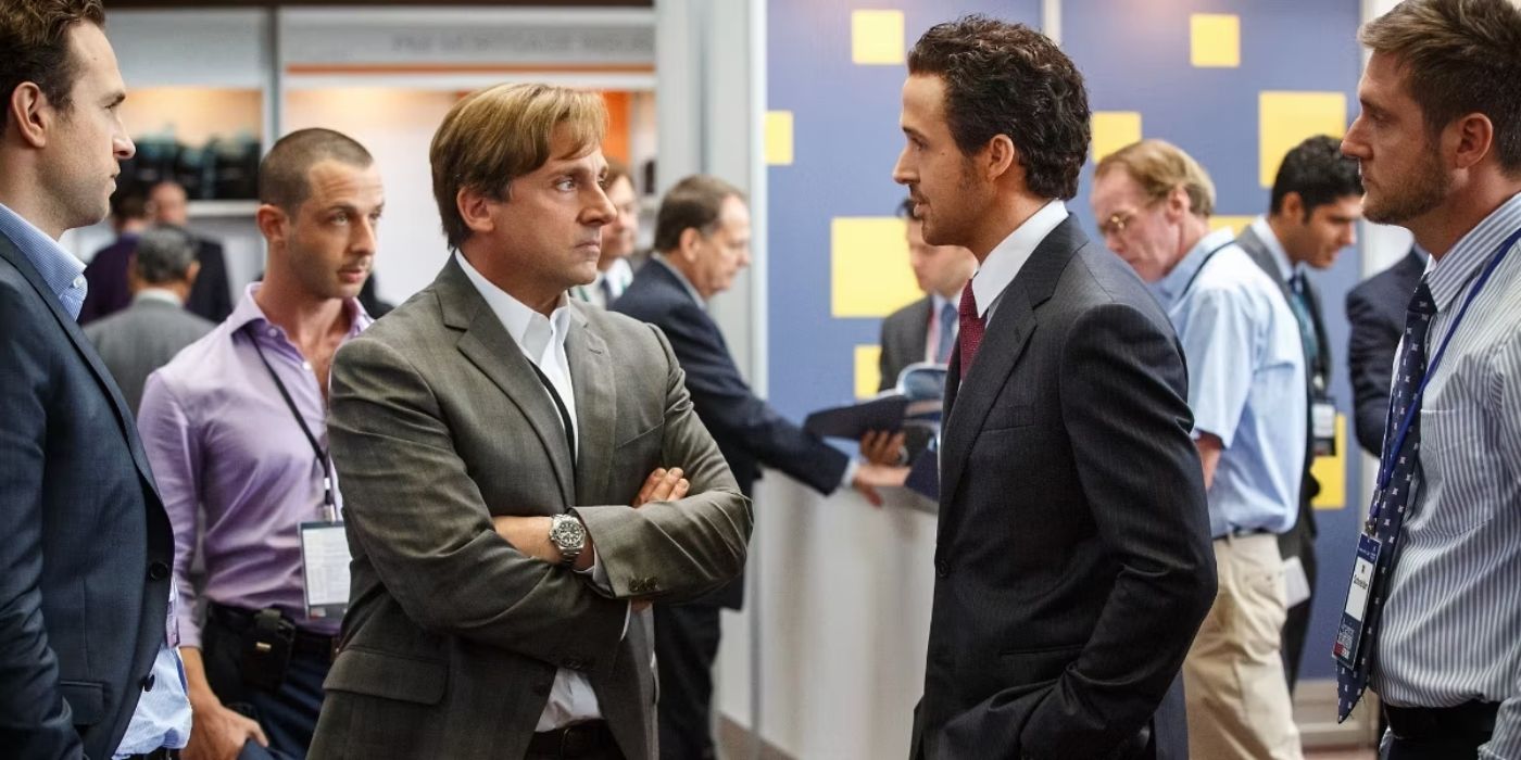 The Big Short - Ryan Gosling and Steve Carell in a scene from The Big Short