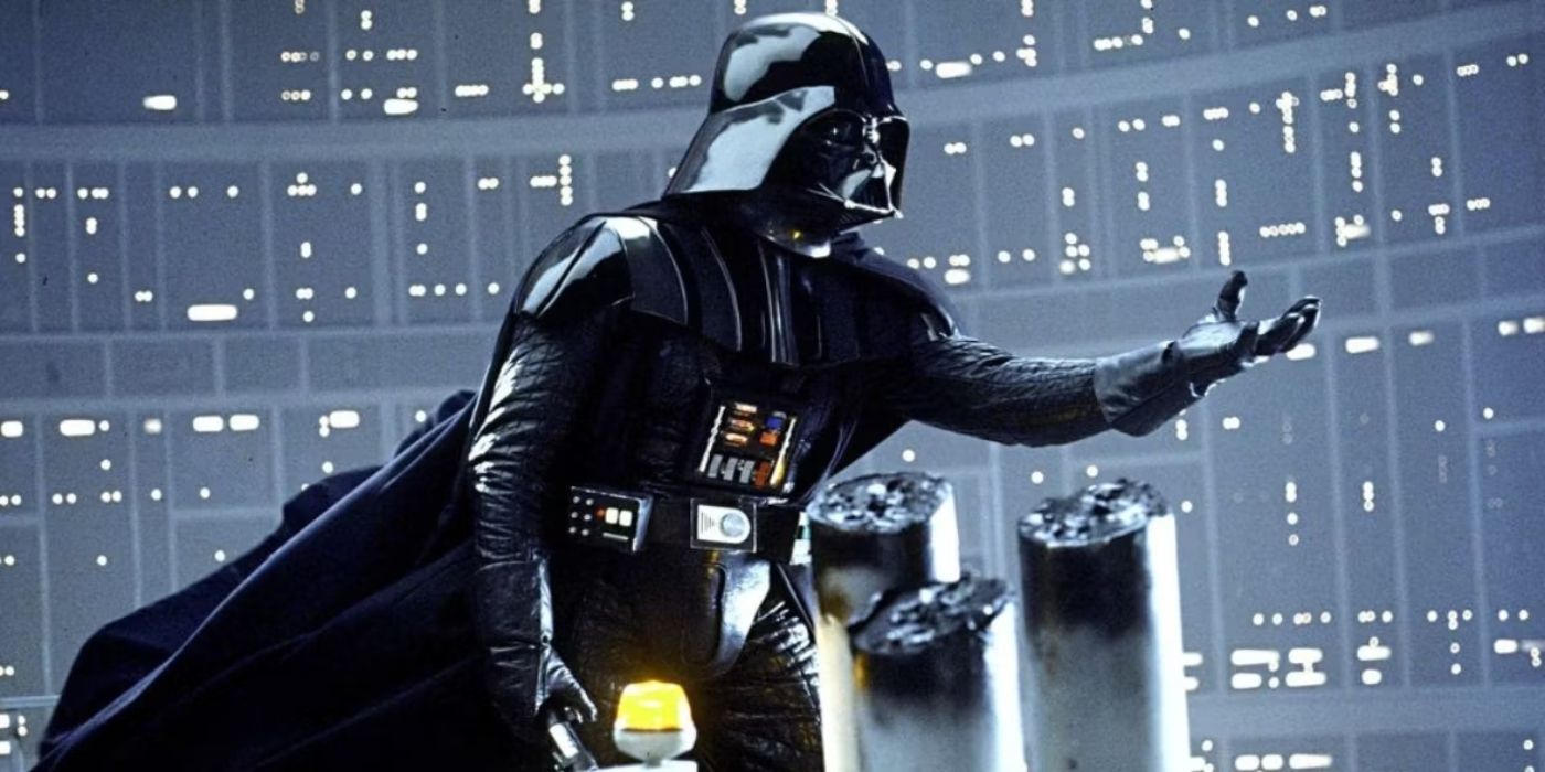 Darth Vader reaches out his hand in The Empire Strikes Back