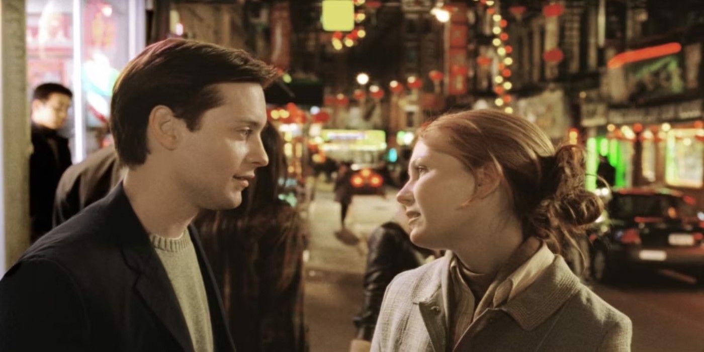 Tobey Maguire as Peter and Kirsten Dunst as MJ in a Scene From Spider-Man 2