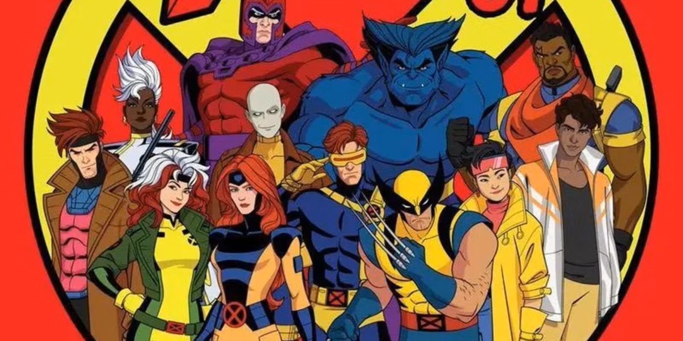 Characters from X-Men '97 including Wolverine, Storm, Magneto, Rogue, Cyclops, and Jubilation Lee