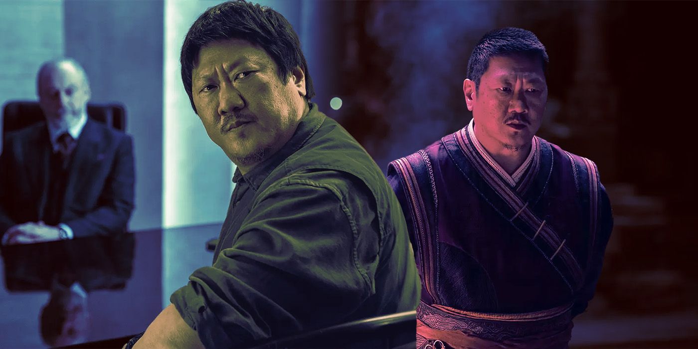 An edited image of Benedict Wong in both the Marvel Cinematic Universe and Netflix's 3 Body Problem