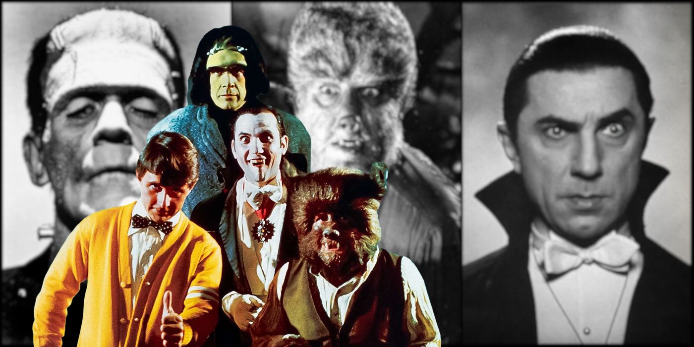 Walt and The Monster Squad in front of the Universal Monsters