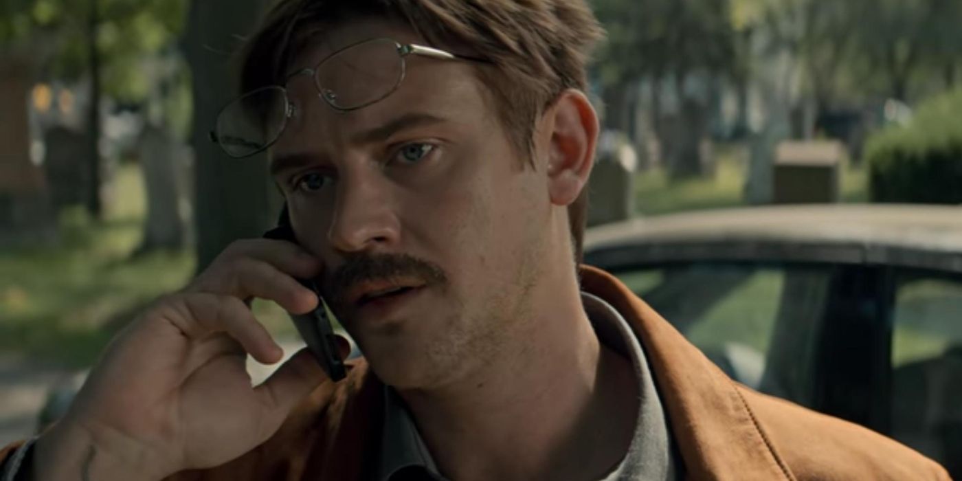 Boyd Holbrook talking on the phone as Thomas Lockhart in In the Shadow of the Moon (2019)