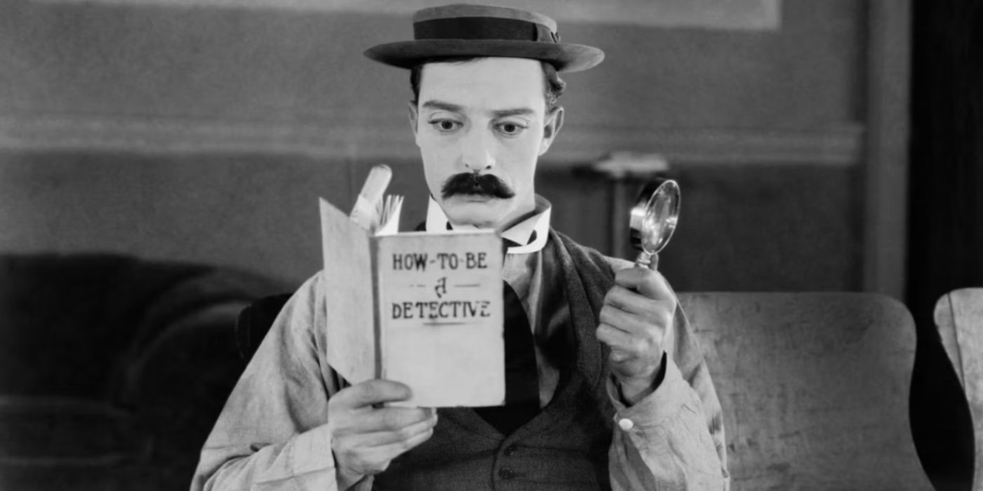 Buster Keaton in Sherlock Jr. 