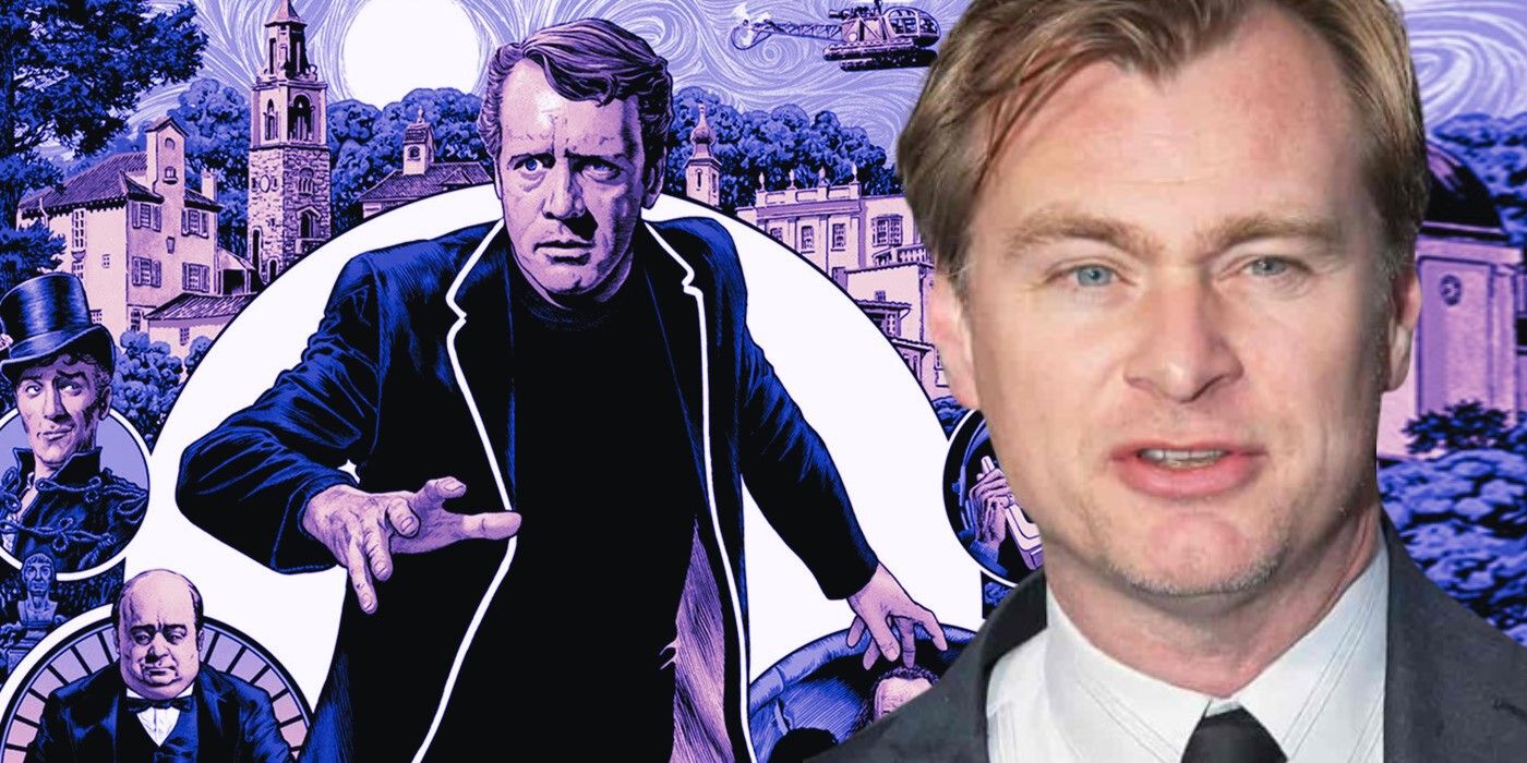 Christopher Nolan and an image from The Prisoner.