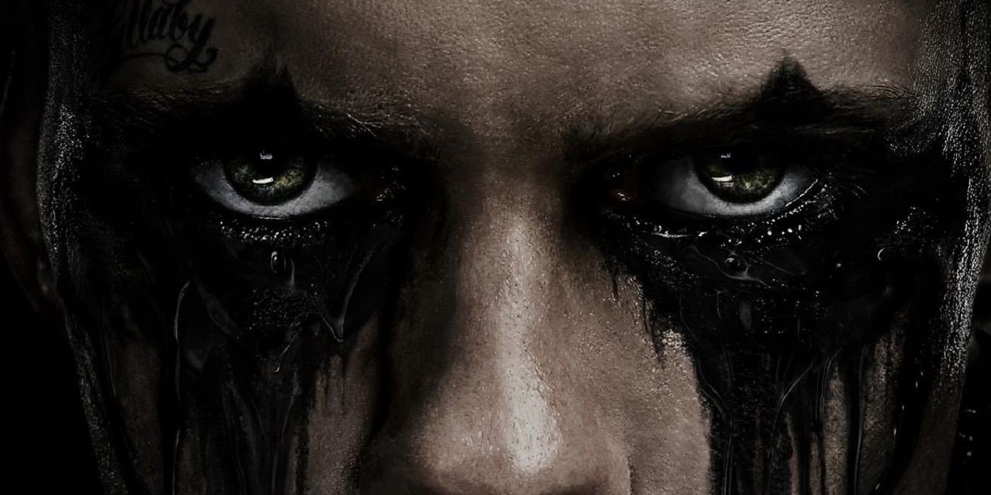 Cropped The Crow Poster featuring a close up of Bill Skarsgard