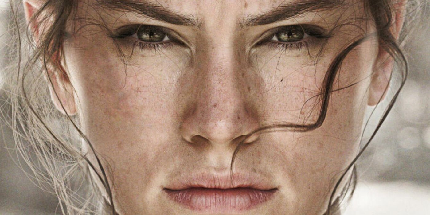 Daisy Ridley close-up as Rey in Star Wars