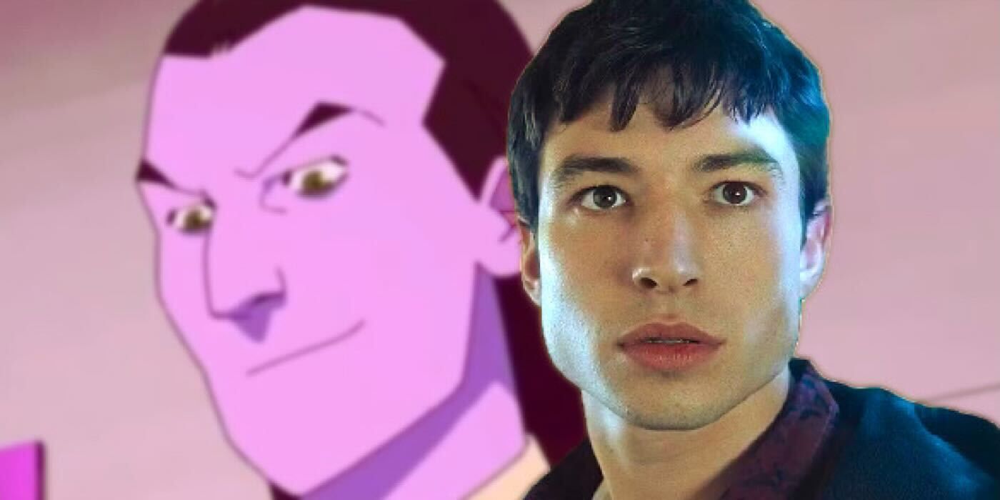 Ezra Miller with short hair and DA Sinclair from Invincible