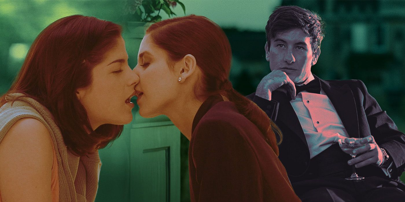 An edited image of Cruel Intentions and Saltburn with Sarah Michelle Gellar, Selma Blair, and Barry Keoghan