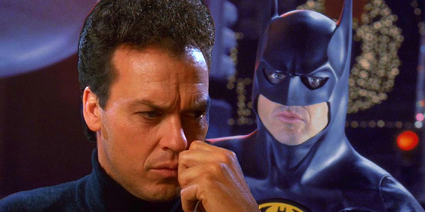 Michael Keaton pondering as Bruce Wayne and as Batman