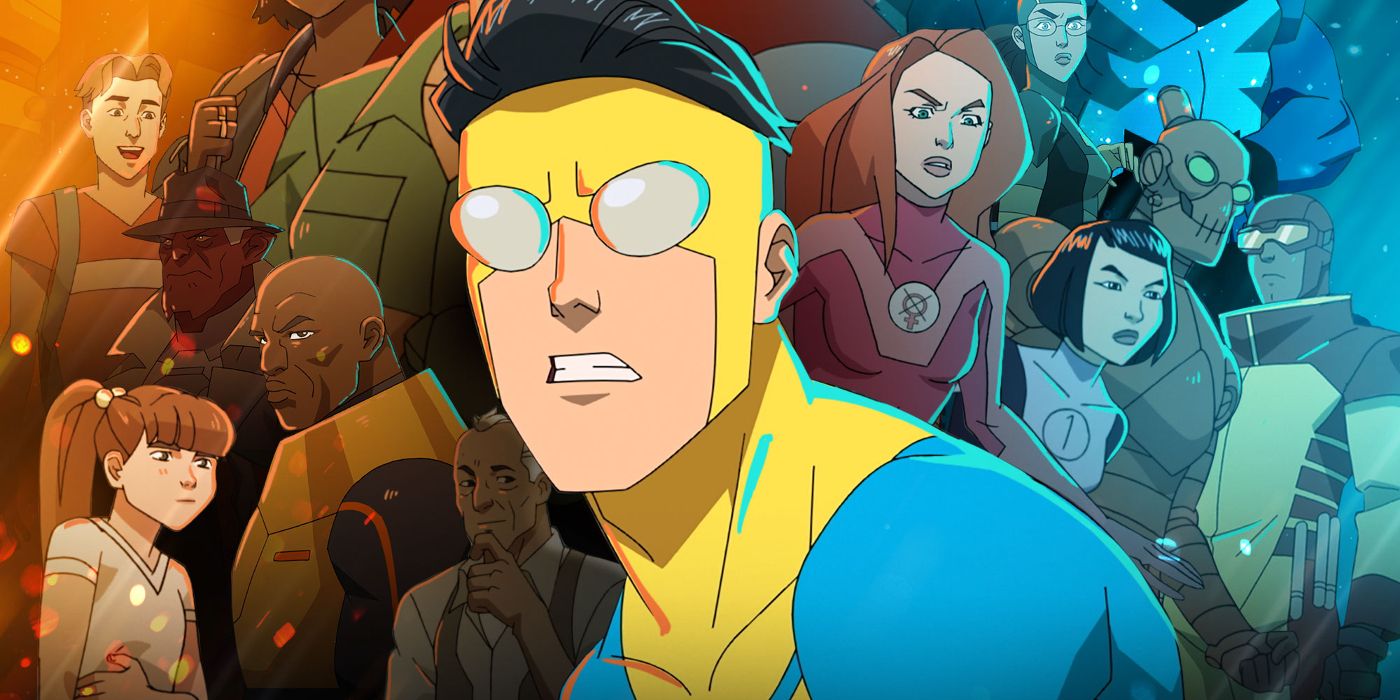 A group of characters from Invincible stand together