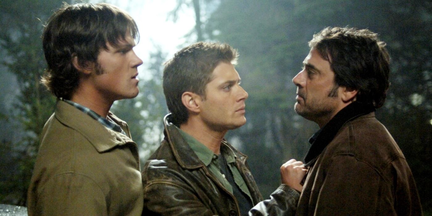 John Winchester with Sam and Dean