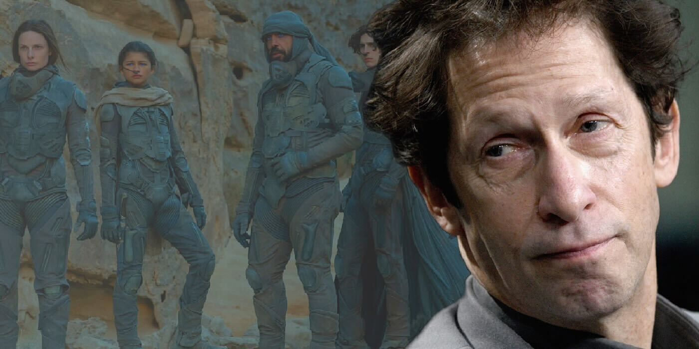 Tim Blake Nelson reflecting on a scene from Dune Part Two