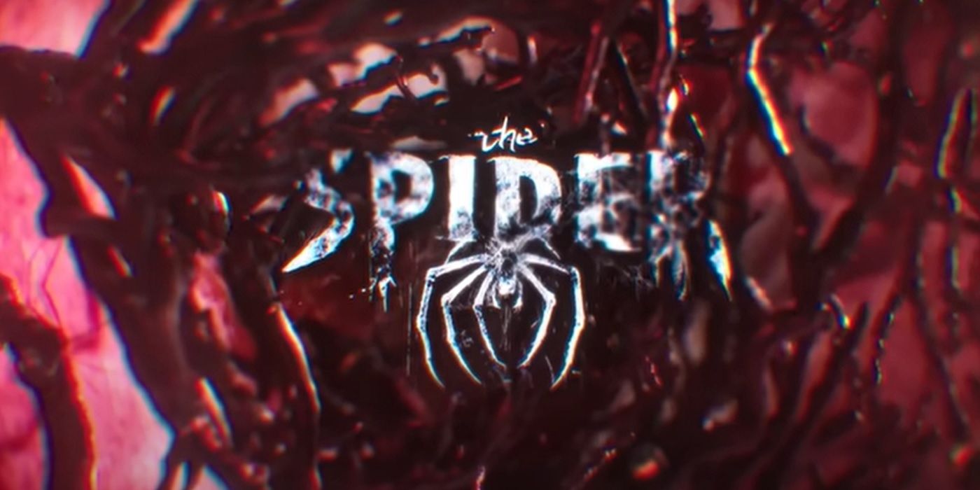 The Spider fan film title card with white logo and red chorded background