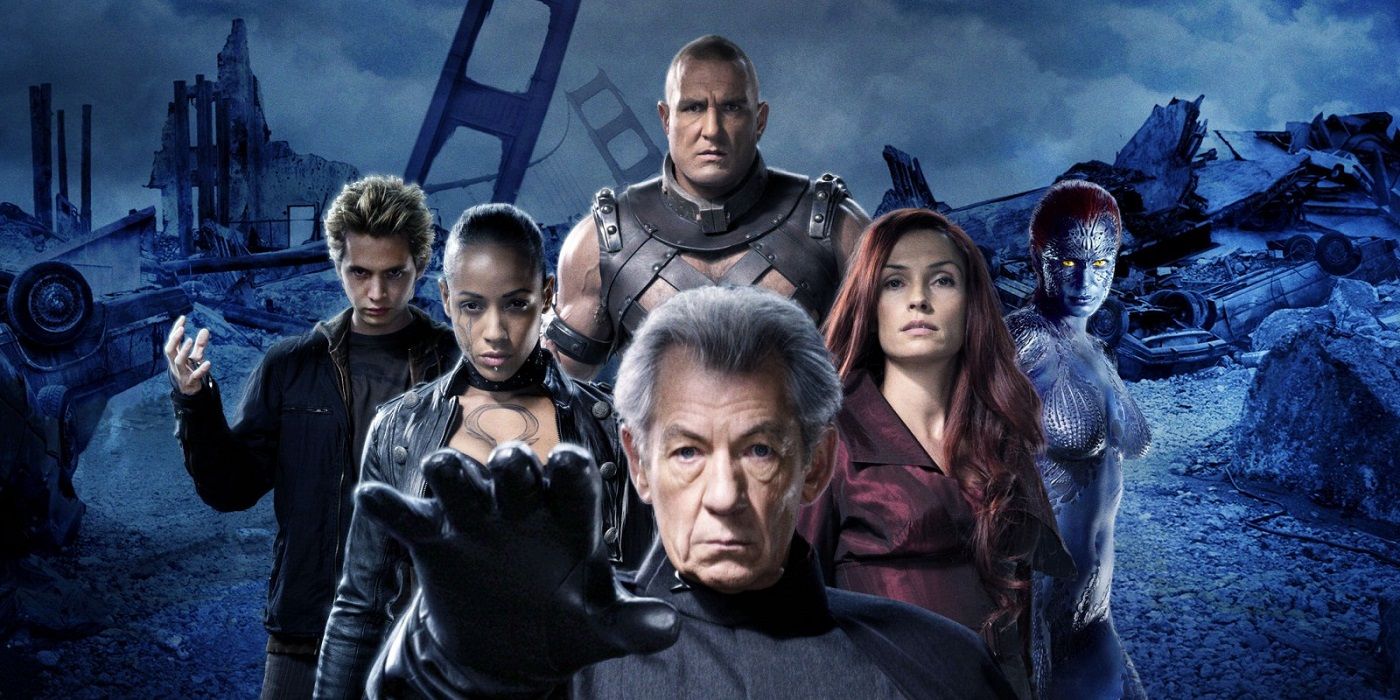 The villains of the X-Men franchise with Magneto at the front with hand raised