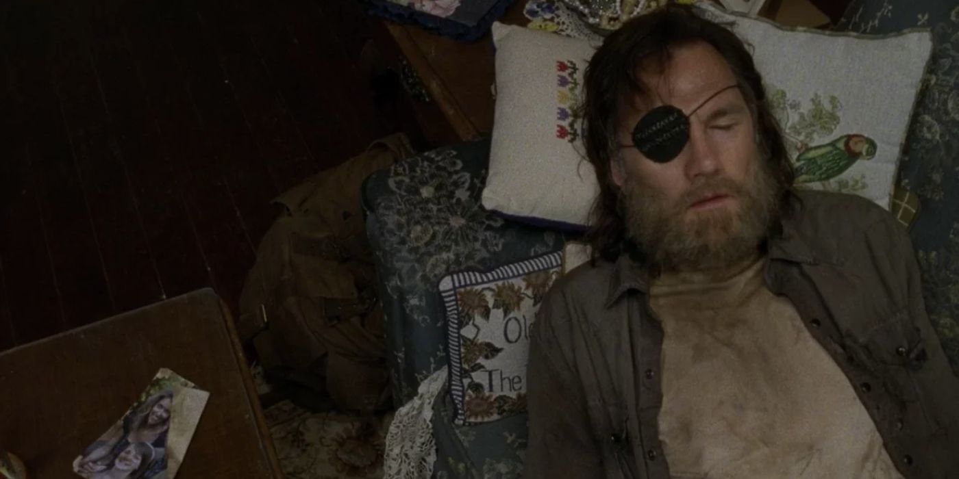 The Governor laying down and looking like a pirate in The Walking Dead