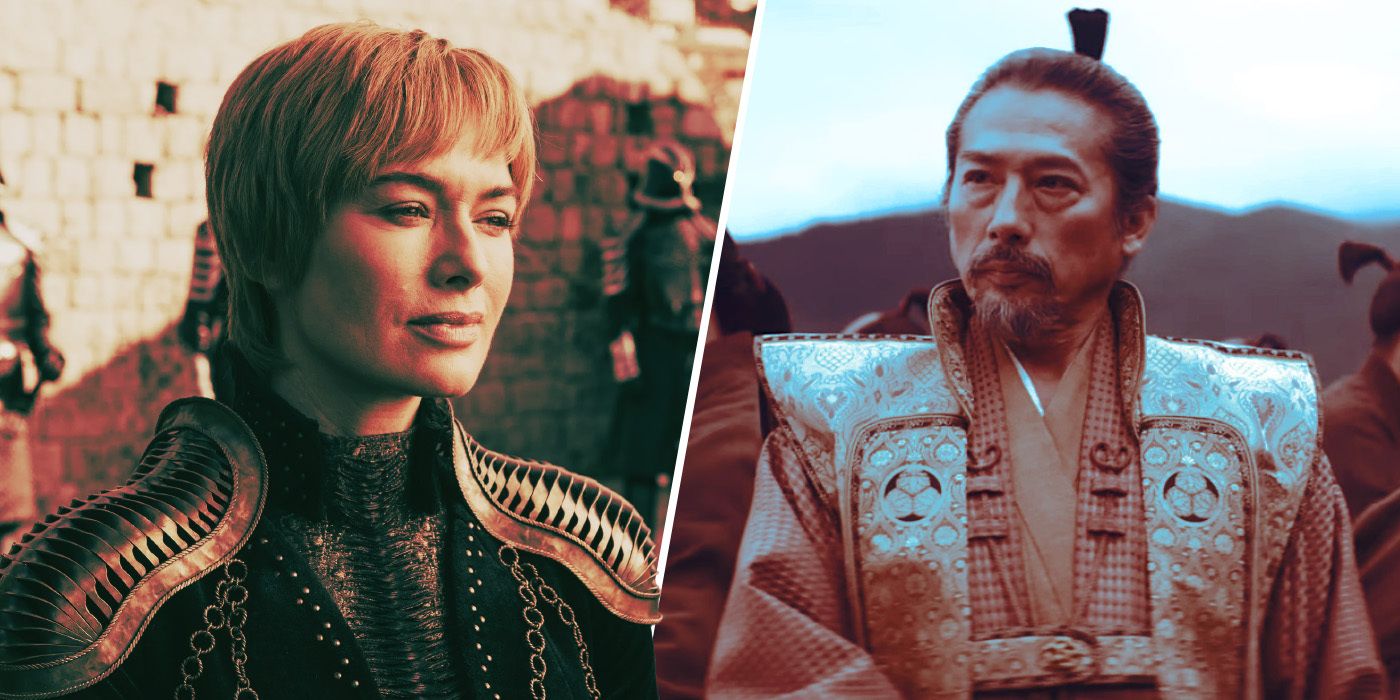 Lena Headey as Cersei Lannister in Game of Thrones and Hiroyuki Sanda as Yoshi Toranaga in Shogun
