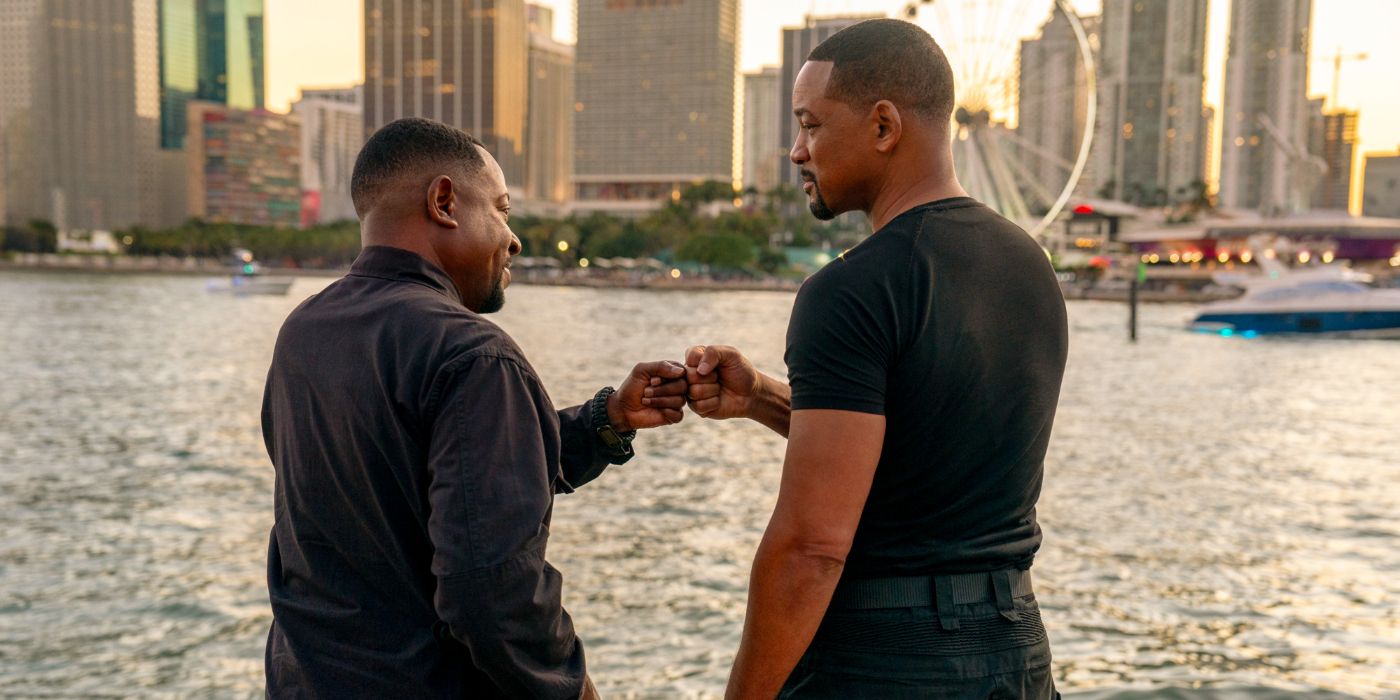 Will Smith and Martin Lawrence fist bump in Bad Boys Ride or Die sequel