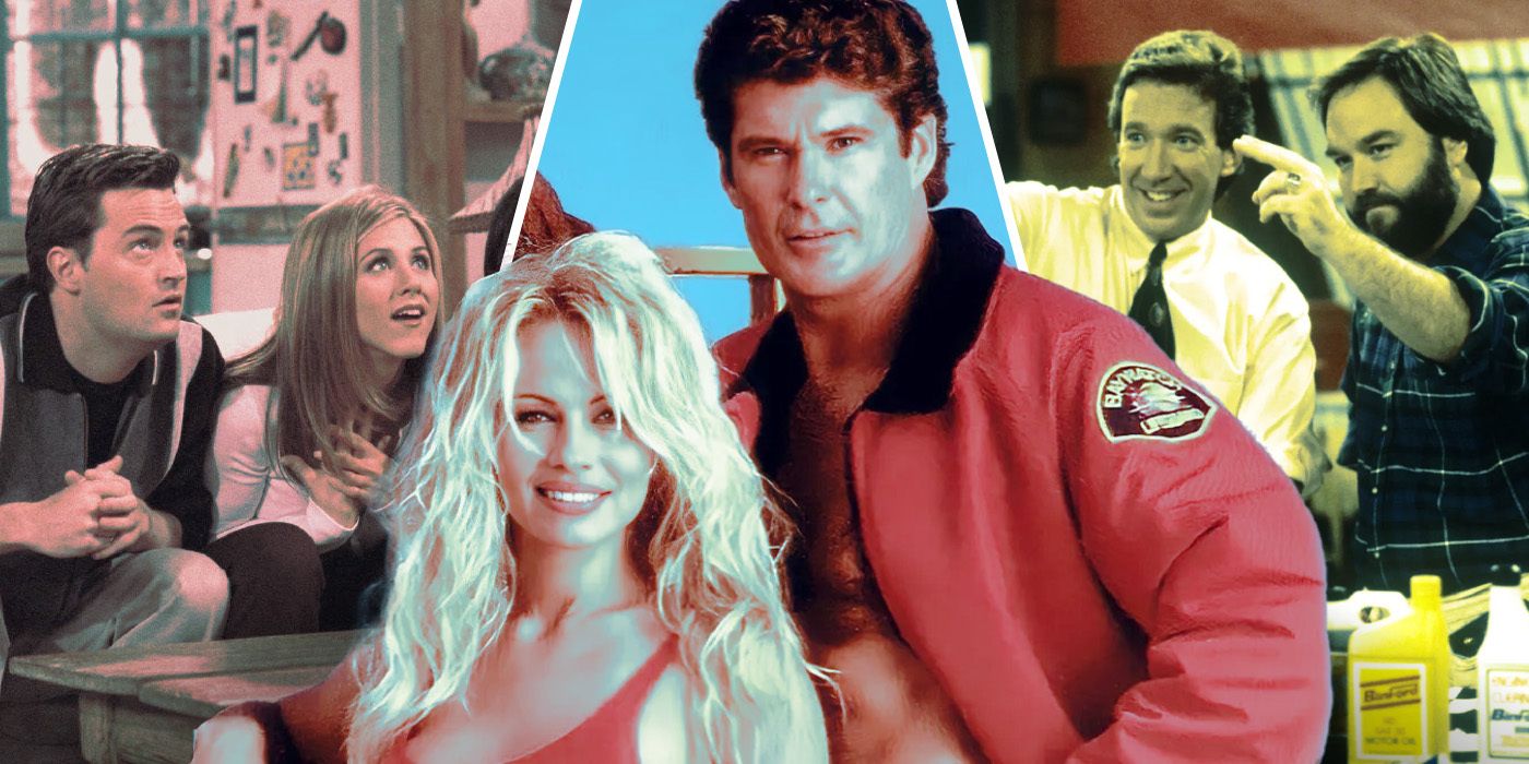 Scenes from Friends, Baywatch, and Home Improvement