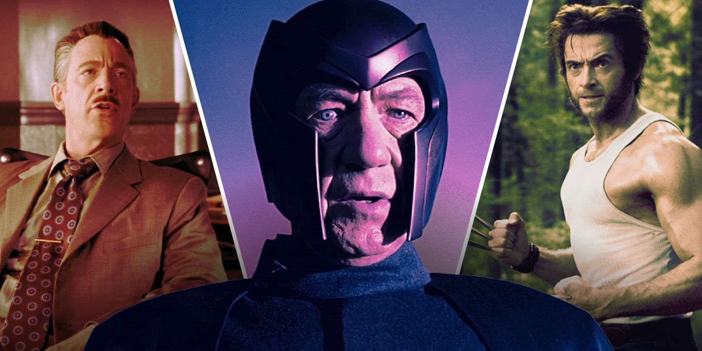 JK Simmons as J. Jonah Jameson, Iam McKellen as Magneto, and Hugh Jackman as Wolverine