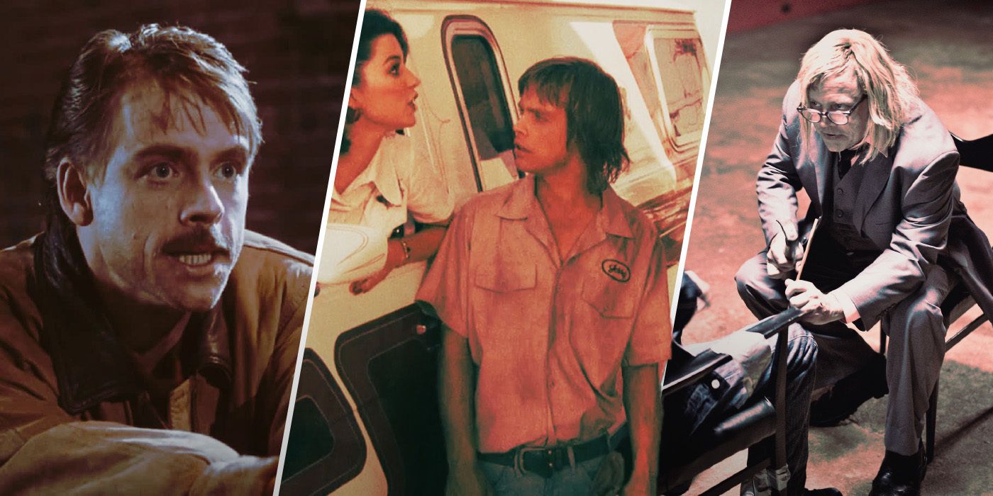 Mark Hamill in scenes from Corvette Summer (1978), Sushi Girl (2012), and  The Guyver (1991)