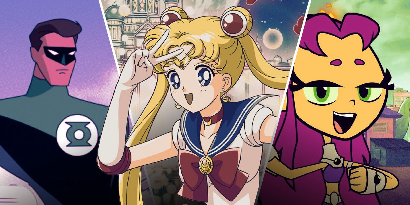 Green Lantern, Sailor Moon, and StarFire