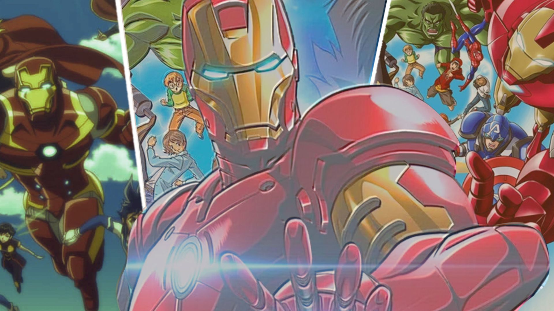 An edited image of Iron Man in his orange and red armor in Marvel Disk Wars: The Avengers