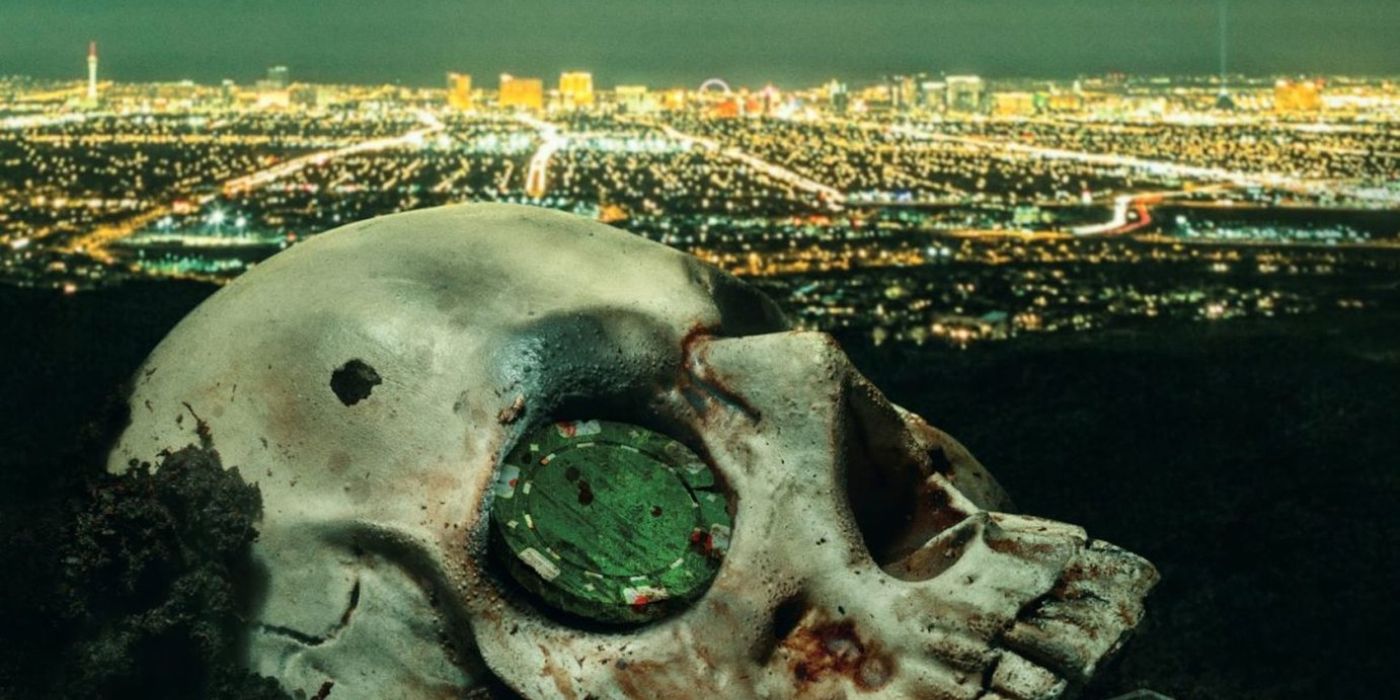 CBS Vegas canceled with a skull that has a poker chip in its eye