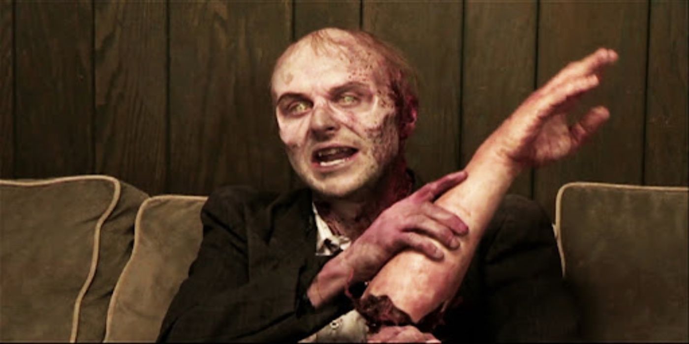 Chris Hardwick in zombie makeup