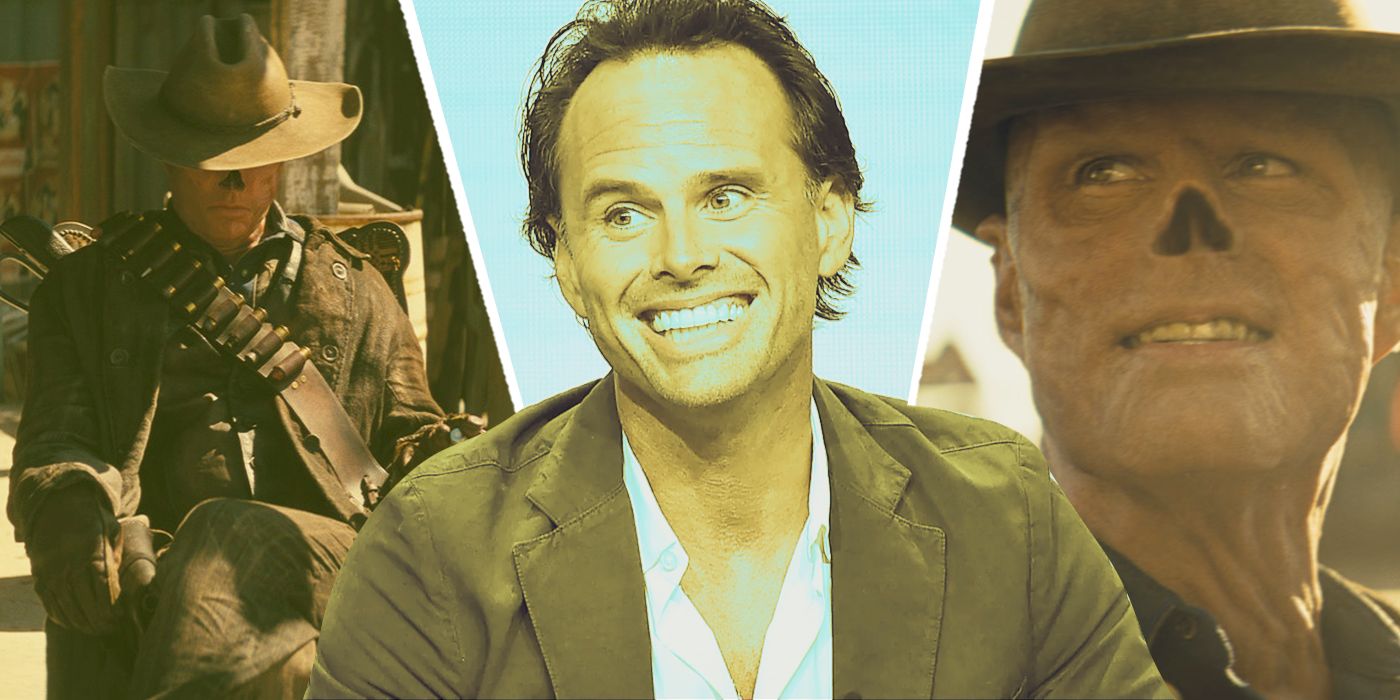 An edited image of Walton Goggins as the Ghoul in the Fallout TV series