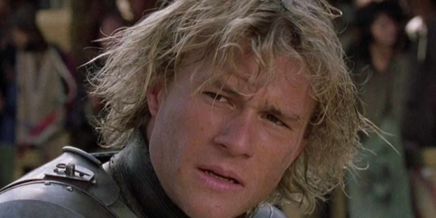 Heath Ledger looking sad in A Knight's Tale