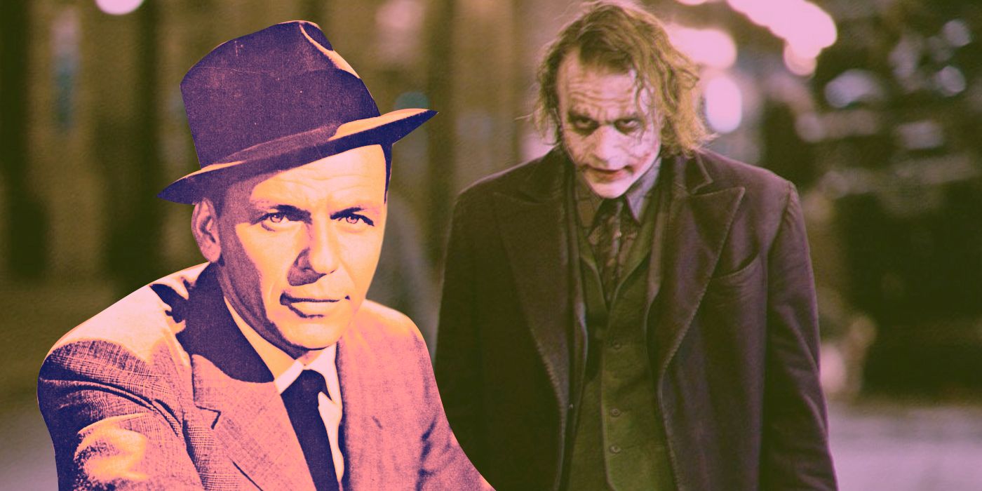 A custom image of Frank Sinatra and Heath Ledger as The Joker