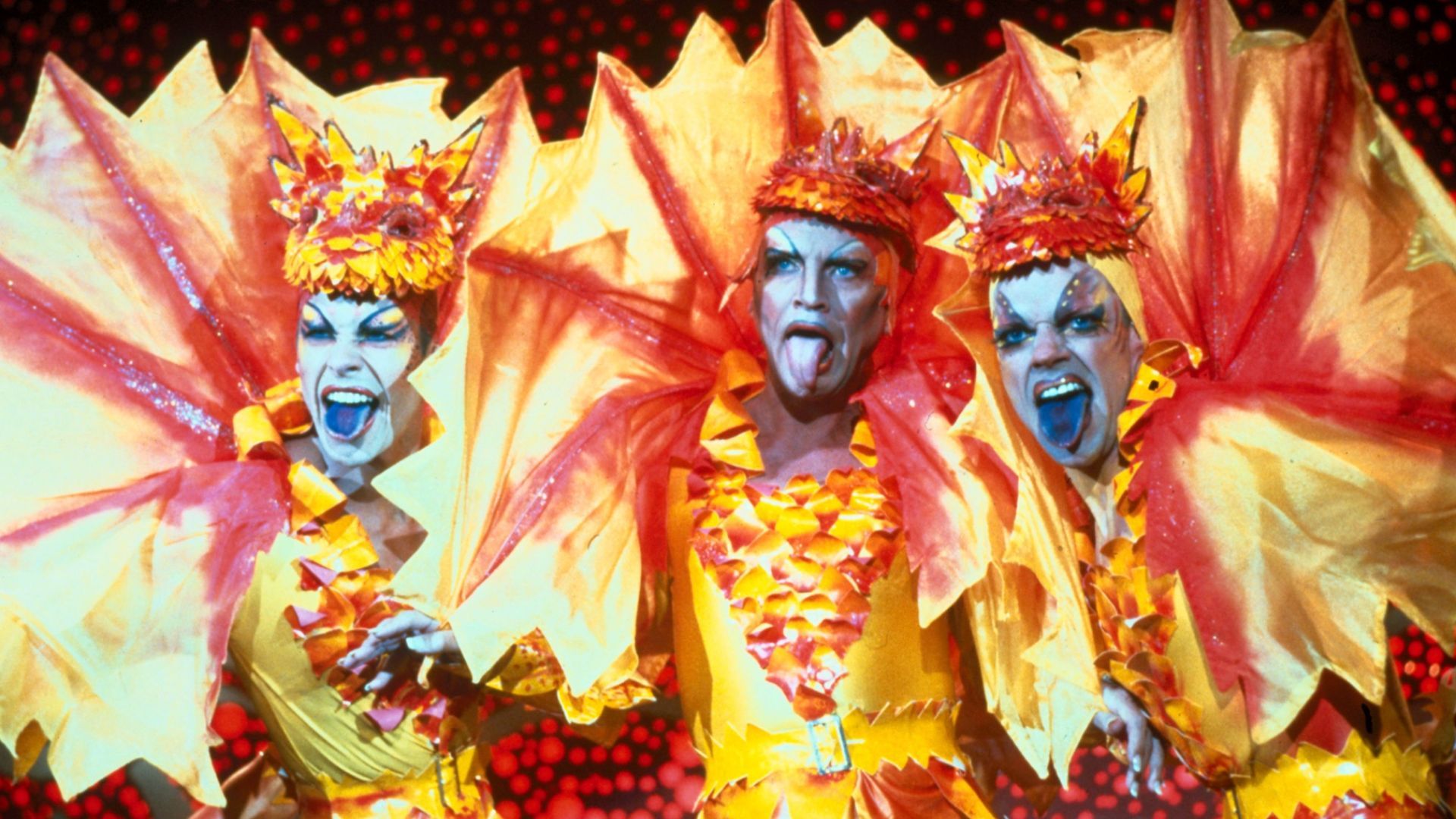 Hugo Weaving, Guy Pearce, and Terence Stamp in The Adventures of Priscilla, Queen of the Desert