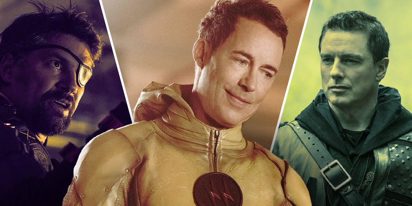 An edit of Arrowverse villains including Deathstroke, the Reverse-Flash, and Malcolm Merlyn 