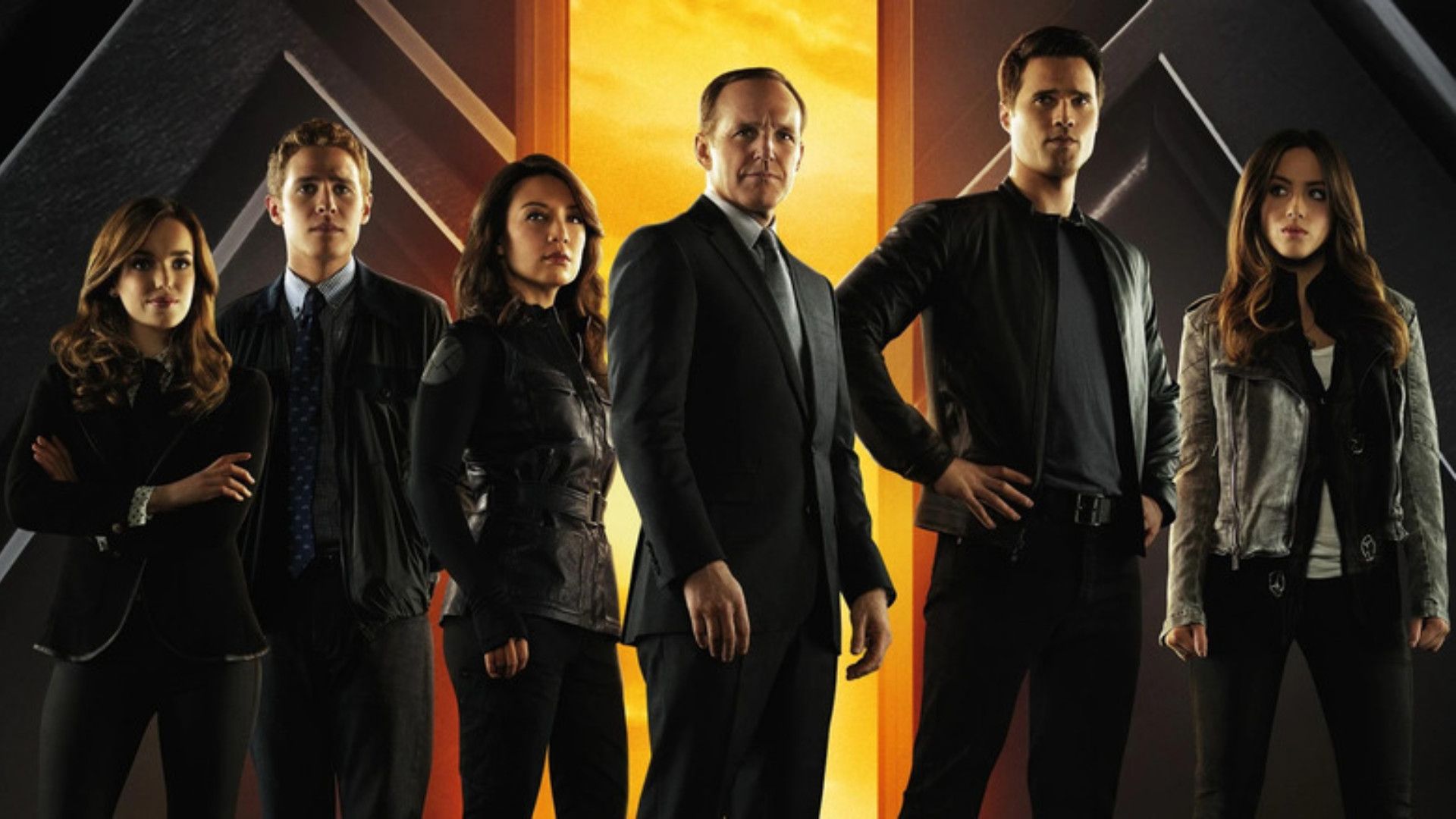 The cast of Agents of S.H.I.E.L.D. stand together
