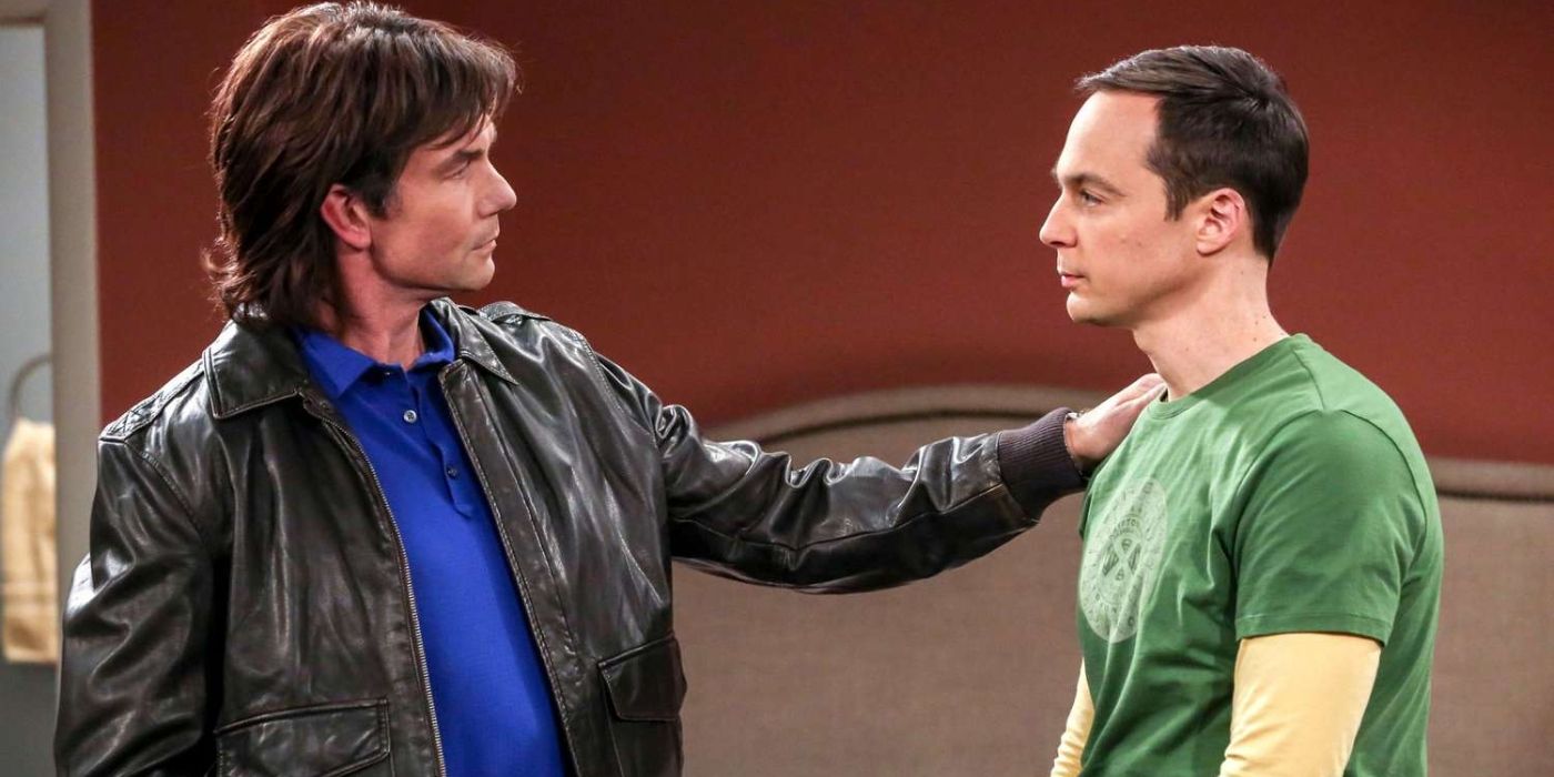 Jerry O'Connell and Jim Parsons as Georgie and Sheldon in The Big Bang Theory