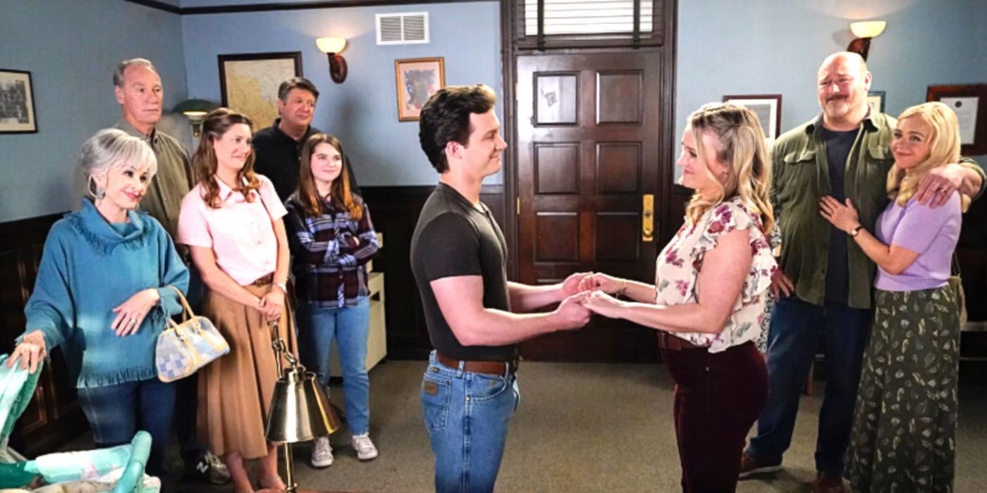 Montana Jordan and Emily Osment as Georgie and Mandy's Wedding in Young Sheldon