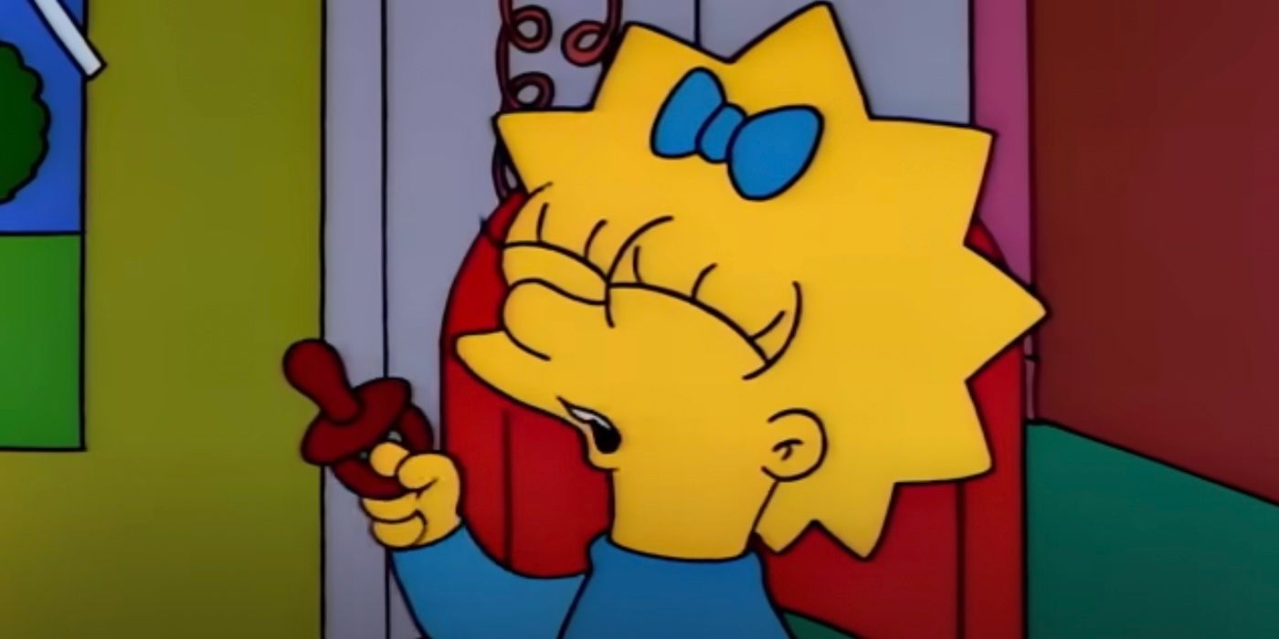 Maggie says Moe on The Simpsons.