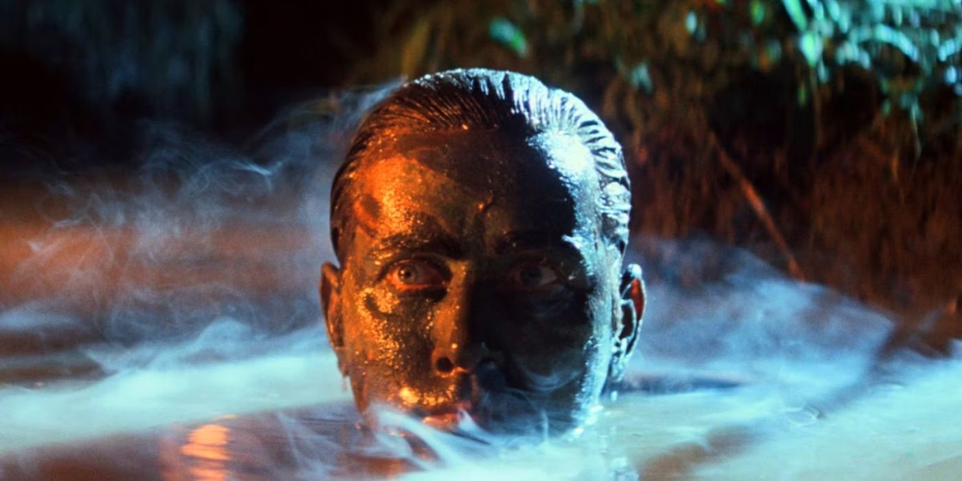 Martin Sheen as Benjamin Willard rising from the water in Apocalypse Now