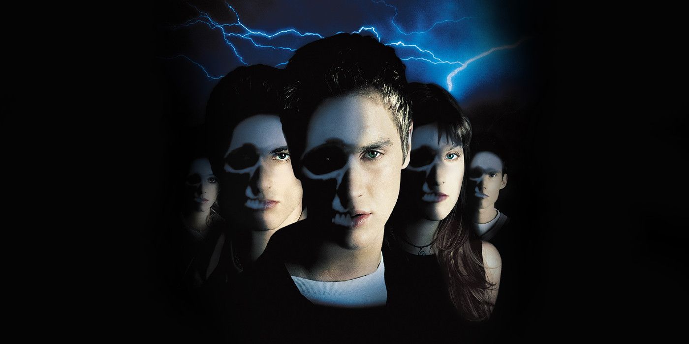 Final Destination Cast with half skull faces from poster