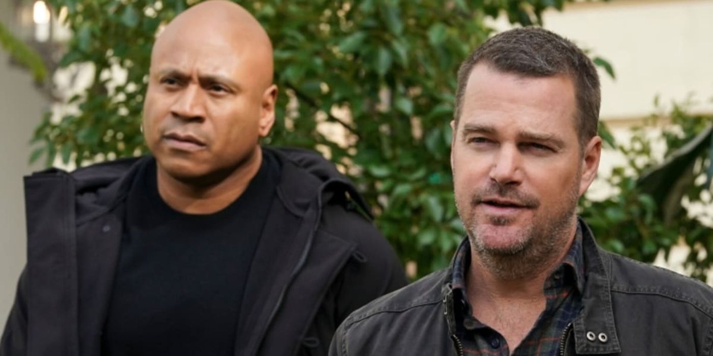 Hanna and Callen stand outdoors in NCIS: Los Angeles