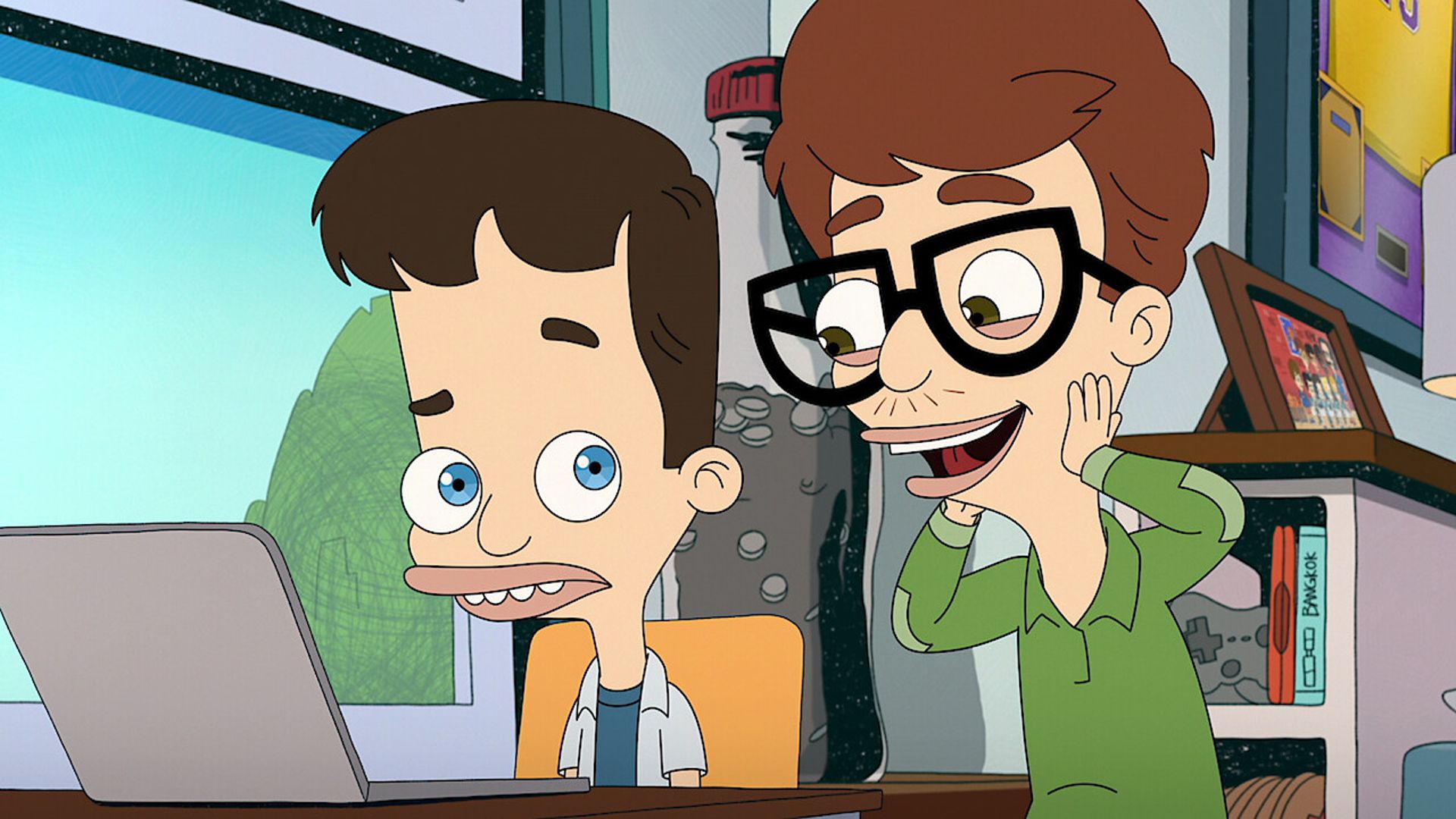 Nick and Andrew appear in class in Big Mouth