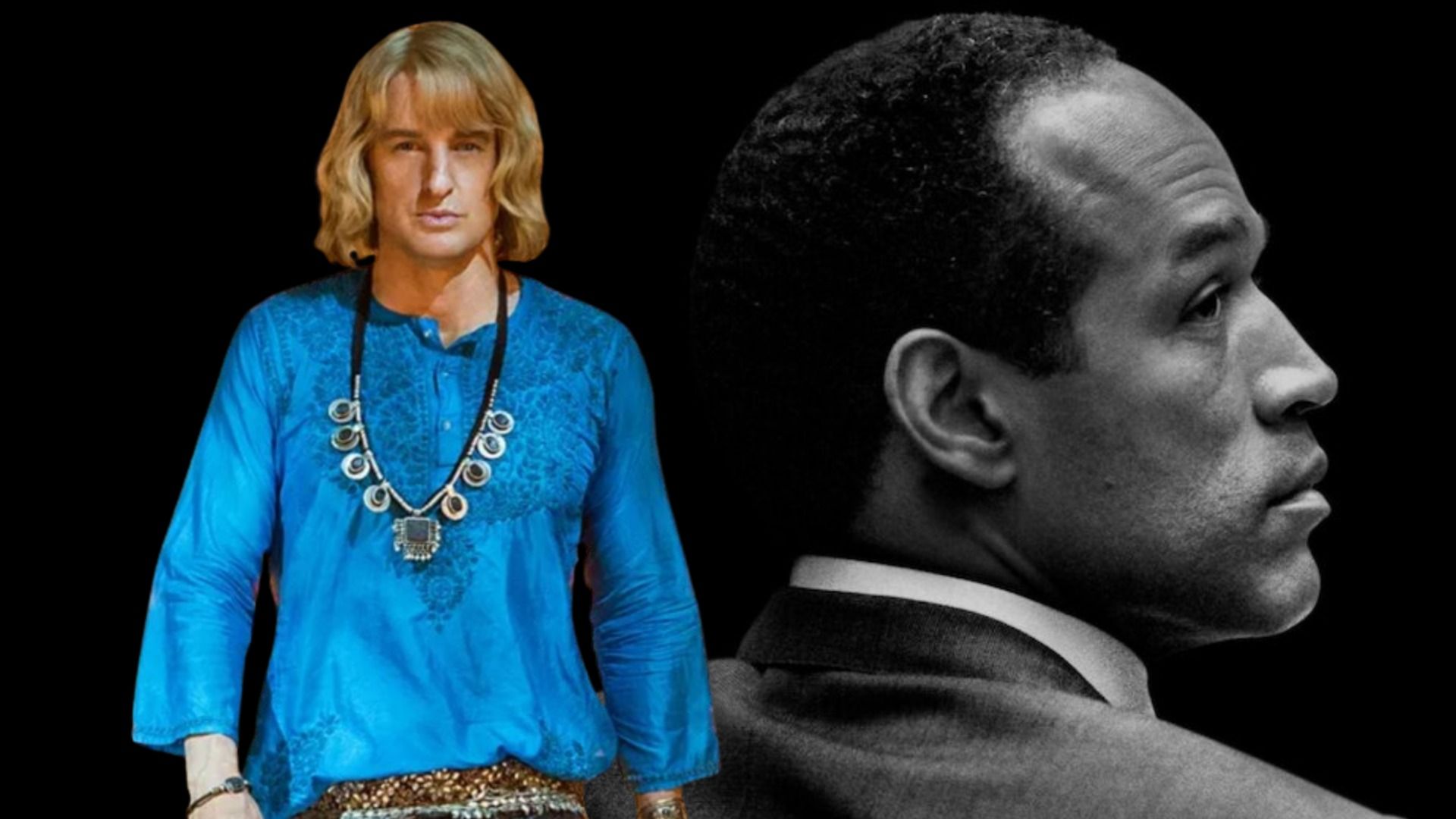 Owen Wilson in Zoolander with O.J. Simpson in Made in America