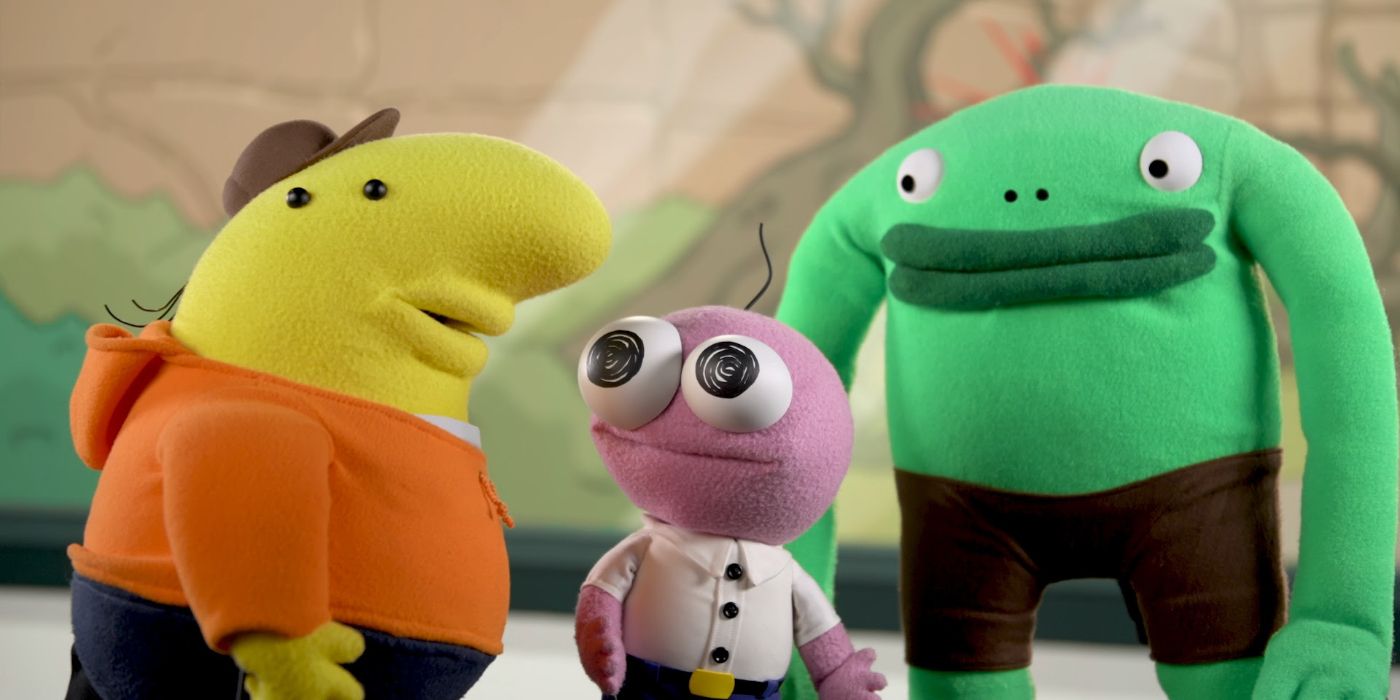 Puppet version of Smiling Friends for Adult Swim April Fools