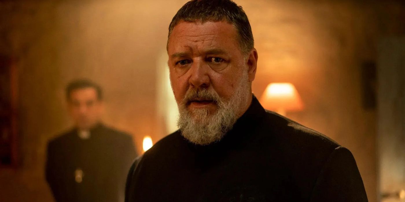 Russell Crowe as Father Gabriele Amorth in The Pope's Exorcist