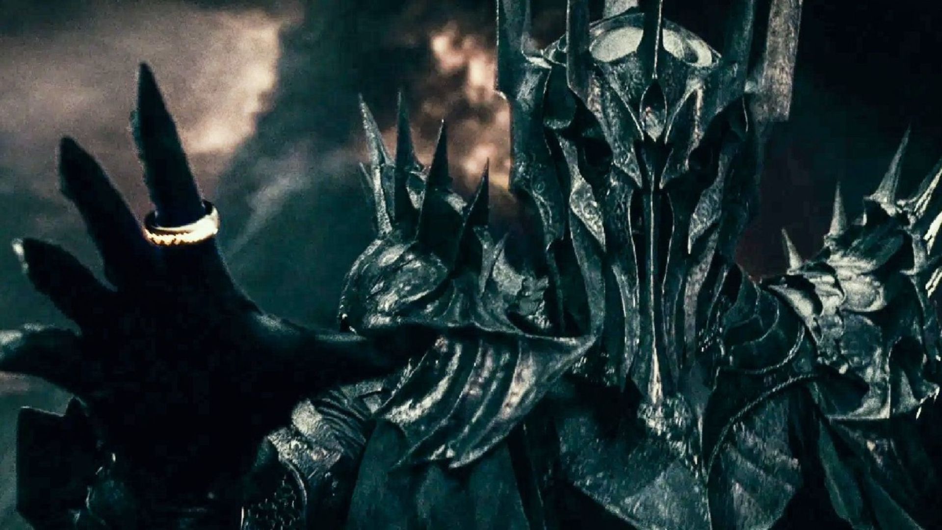 Sauron with the One Ring in the prologue of Peter Jackson's The Lord of the Rings: The Fellowship of the Ring