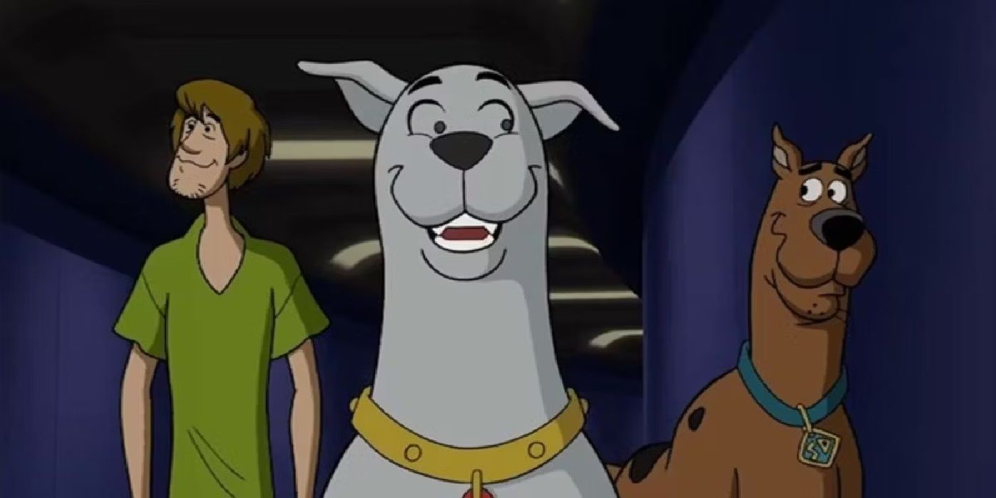 Scooby Doo and Krypto Too scene from Warner Bros DC movie
