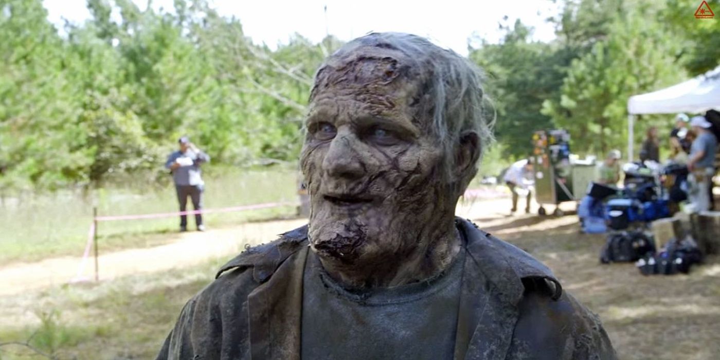 Scott Ian in makeup on The Walking Dead