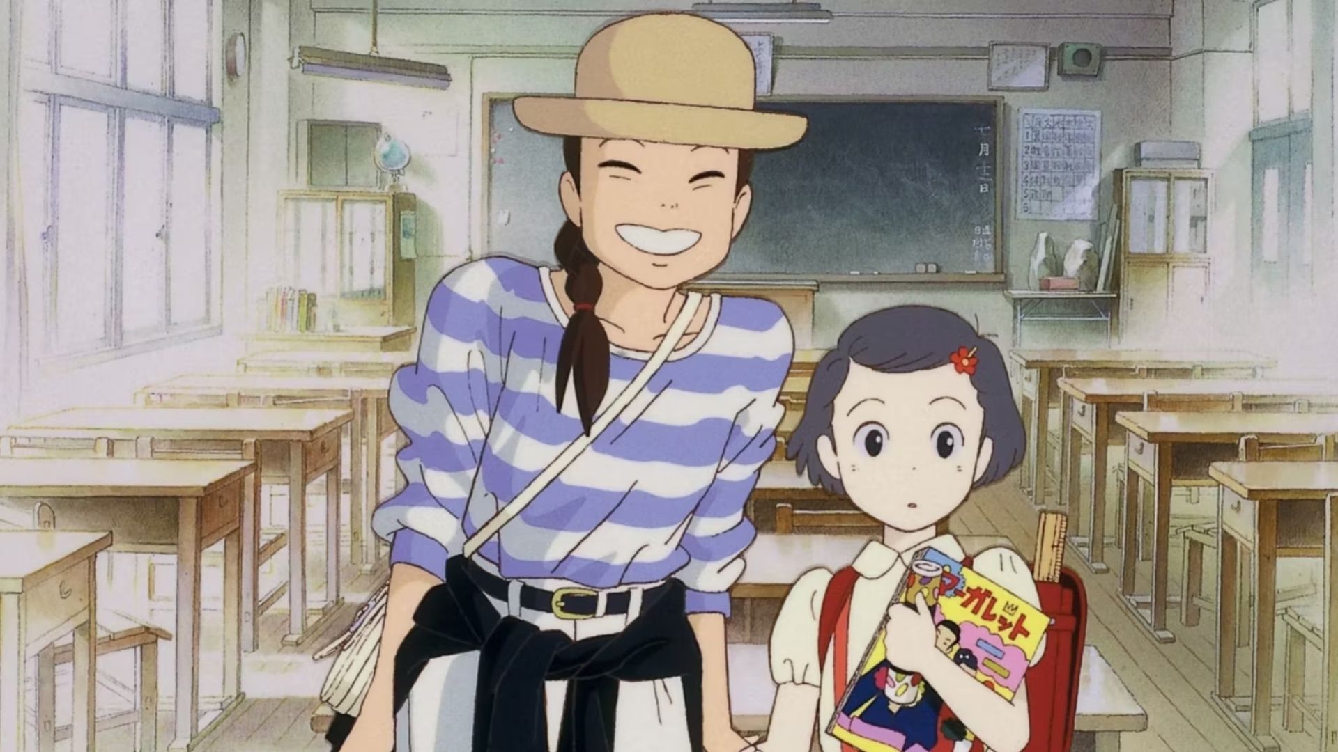 Taeko in a classroom in Only Yesterday 1991