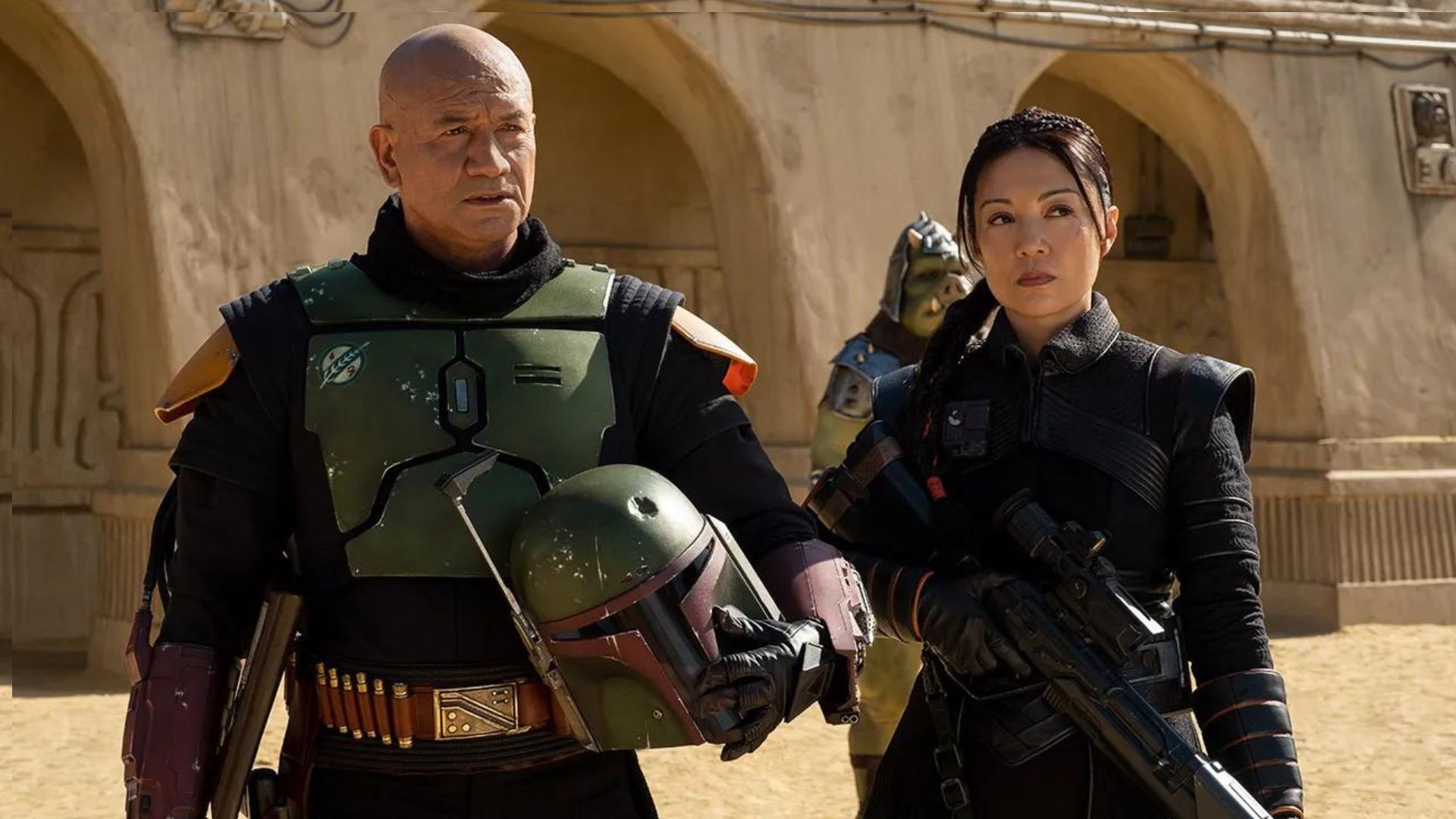 Temuera Wilson & Ming-Na Wen in The Book of Boba Fett